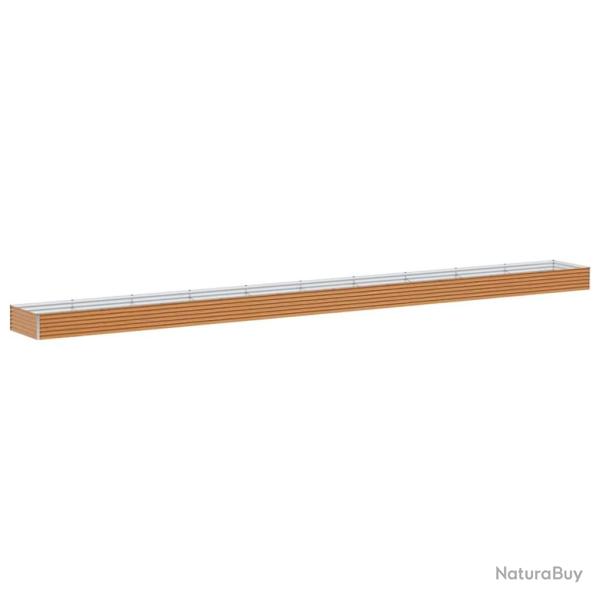 Jardini�re sur�lev�e fonctionnelle style industriel jardin 970 x 100 x 36 cm en acier galvanis� mar
