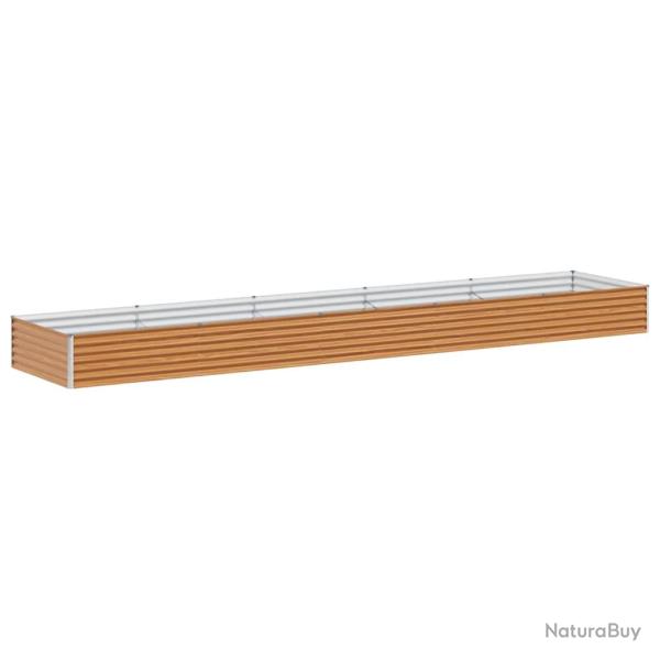 Jardini�re sur�lev�e 485 x 100 x 36 cm drainage optimal style industriel ext�rieur en acier galvani