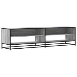 Meuble TV industriel pratique avec grand espace de rangement 180,5 x 40 x 46 cm en bois d'ing&eacute;nieri