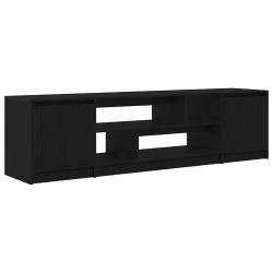 Meuble TV grand espace de rangement 188,5 x 41 x 50 cm design contemporain salon en bois d'ing&eacute;nier