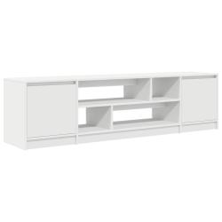 Meuble TV contemporain avec grand espace de rangement salon 188,5 x 41 x 50 cm en bois d'ing&eacute;nierie