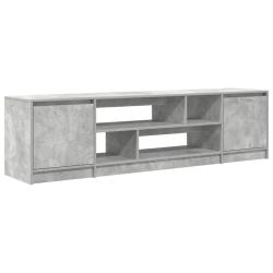 Meuble TV moderne avec grand rangement salon 188,5 x 41 x 50 cm en bois d'ing&eacute;nierie gris b&eacute;ton 02_