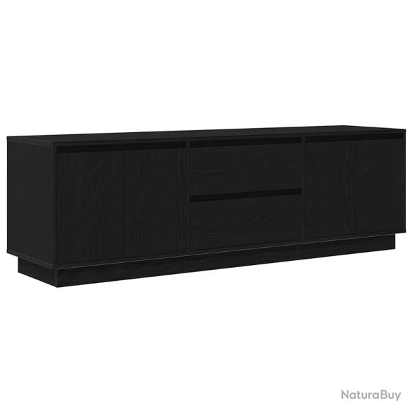 Meuble TV avec �clairage LED rangement 160,5 x 41 x 50 cm style moderne ambiance agr�able en bois d