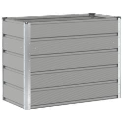 Jardini&egrave;re moderne pour jardin terrasse 100 x 50 x 45 cm ambiance industrielle en acier galvanis&eacute; g