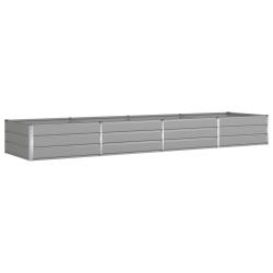Jardini&egrave;re rectangulaire moderne 195 x 100 x 45 cm design industriel ext&eacute;rieur en acier galvanis&eacute; g