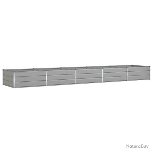 Jardini�re moderne industrielle pour ext�rieur 195 x 100 x 45 cm en acier galvanis� gris clair 02_0
