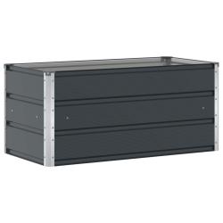 Jardini&egrave;re moderne polyvalente 100 x 50 x 45 cm en acier galvanis&eacute; anthracite 02_0059233