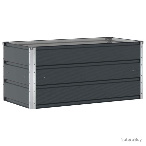 Jardini�re moderne polyvalente 100 x 50 x 45 cm en acier galvanis� anthracite 02_0059233