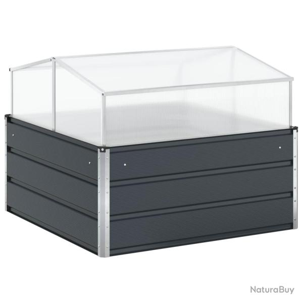 Jardini�re contemporaine industrielle pour jardin 100 x 100 x 77 cm look brut et fonctionnel en aci