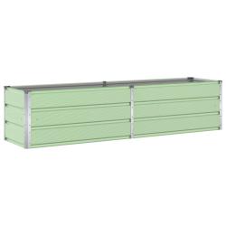 Jardini&egrave;re moderne en acier galvanis&eacute; 195 x 50 x 45 cm facile &agrave; installer pour ext&eacute;rieur jardin ter