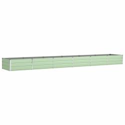 Jardini&egrave;re design moderne pour ext&eacute;rieur 195 x 100 x 45 cm en acier galvanis&eacute; vert pastel 02_0059293