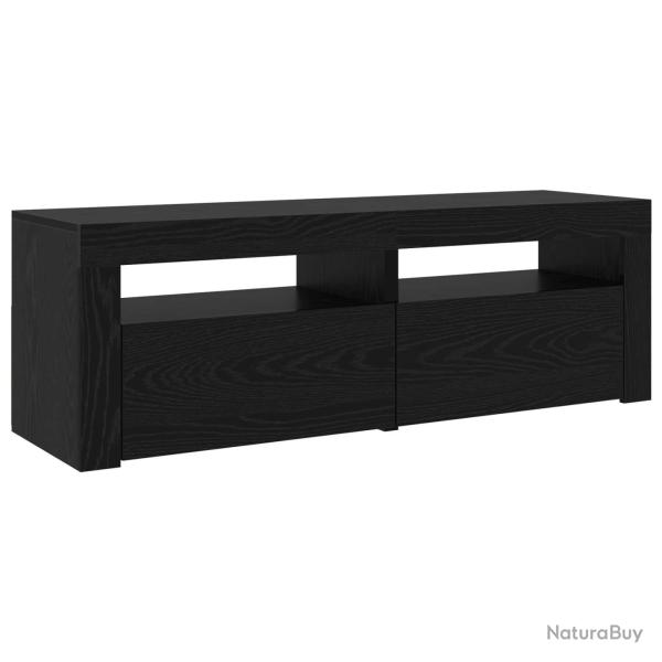 Lot de 2 meubles TV design minimaliste avec �clairage LED 240 x 35 x 40 cm en bois d'ing�nierie ch�