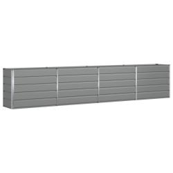 Jardini&egrave;re industrielle pour jardin terrasse 480 x 50 x 45 cm en acier galvanis&eacute; gris clair 02_0059