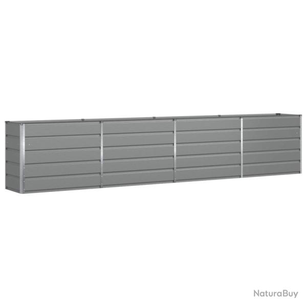 Jardini�re industrielle pour jardin terrasse 480 x 50 x 45 cm en acier galvanis� gris clair 02_0059
