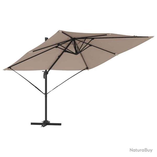 Parasol cantilever rectangulaire 286 x 284 x 265 cm inclinable durable design moderne en aluminium