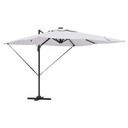 Parasol rectangulaire inclinable et rotatif 286 x 284 x 270 cm moderne jardin terrasse en polyester