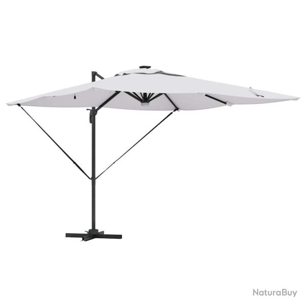 Parasol rectangulaire inclinable et rotatif 286 x 284 x 270 cm moderne jardin terrasse en polyester