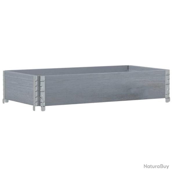 Jardini�re bac lit sur�lev� plantes fleurs terrasse jardin 100 x 50 cm bois massif de pin gris 02_0