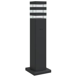 Lampadaire d'ext&eacute;rieur avec sortie 50 cm aluminium noir 02_0042529