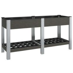 Jardini&egrave;re bac lit sur&eacute;lev&eacute; plantes fleurs terrasse jardin de jardin avec &eacute;tag&egrave;re 175 x 50 x 75 cm