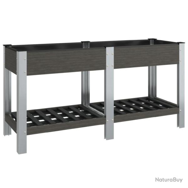 Jardini�re bac lit sur�lev� plantes fleurs terrasse jardin de jardin avec �tag�re 175 x 50 x 75 cm