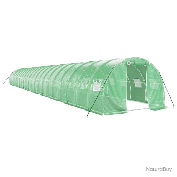 Serre tente abri plante fleur l�gumes avec cadre en acier 66 m� 22 x 3 x 2 m vert 02_0044620