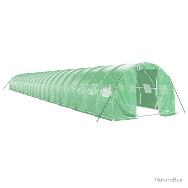 Serre tente abri plante fleur l�gumes avec cadre en acier 72 m� 24 x 3 x 2 m vert 02_0044628