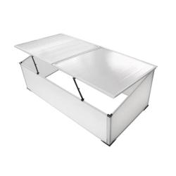 Serre froide &agrave; 2 couvercles pour jardin 110 x 55 x 41 cm r&eacute;sistante aux UV et &agrave; la chaleur en polyc