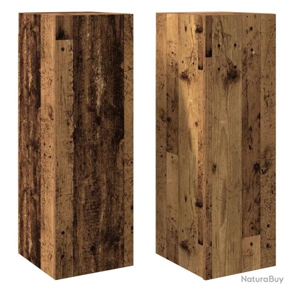 Lot de 2 meubles TV suspendus modernes 30,5 x 30 x 90 cm avec grand espace de rangement style �pur�