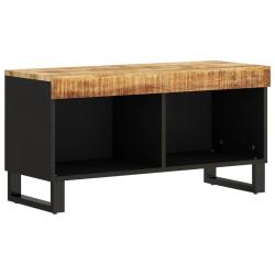 Meuble TV industriel avec rangement spacieux 85 x 33 x 43 cm en bois massif de manguier naturel 02_