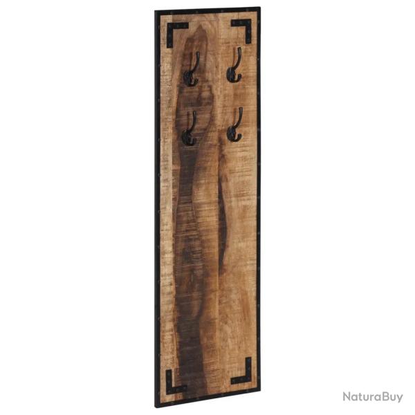 Porte-manteau mural d�coratif design scandinave 35 x 8 x 110 cm avec 4 crochets en bois de manguier