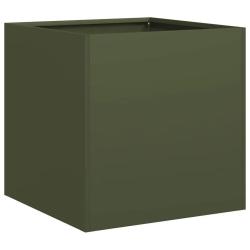 Jardini&egrave;re moderne pour jardin balcon 40 x 40 x 40 cm avec fond ouvert &eacute;l&eacute;gante en acier lamin&eacute; &agrave; f