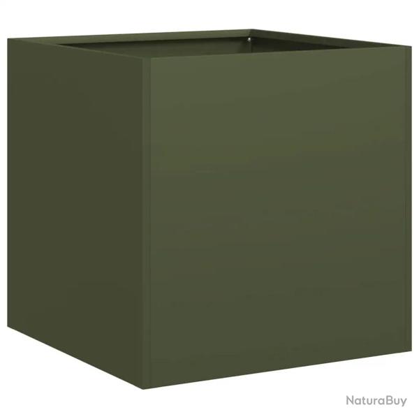 Jardini�re moderne pour jardin balcon 40 x 40 x 40 cm avec fond ouvert �l�gante en acier lamin� � f