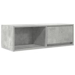Meuble TV mural peu encombrant avec grand espace de rangement 80 x 31 x 25 cm en bois d'ing&eacute;nierie