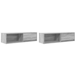 Lot de 2 meubles TV muraux design moderne 100 x 31 x 25,5 cm en bois d'ing&eacute;nierie sonoma gris 02_00