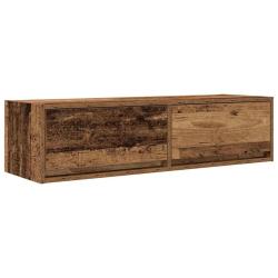 Meuble TV mural moderne minimaliste rangement 100 x 31 x 25.5 cm en bois d'ing&eacute;nierie bois ancien 0