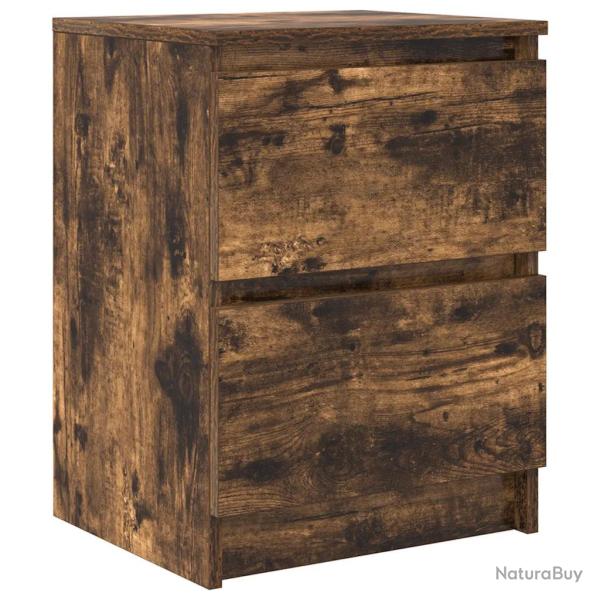 Meuble TV ou table de chevet avec grand espace de rangement 40 x 35 x 54 cm en bois d'ing�nierie ch