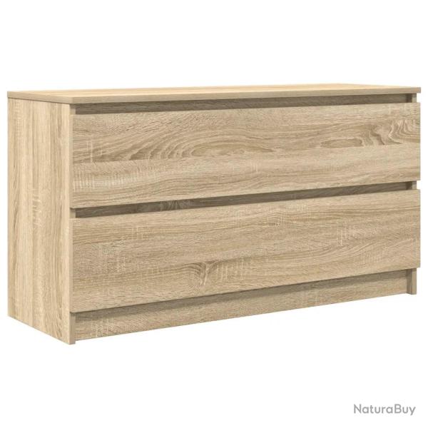 Meuble tv avec grand espace de rangement 100 x 35 x 54 cm pratique moderne en bois d'ing�nierie ch�