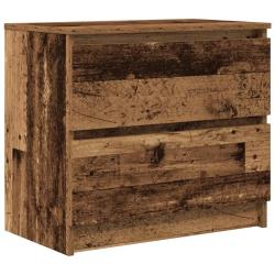 Meuble TV vintage pratique avec rangement 60 x 35 x 54 cm en bois d'ing&eacute;nierie vieux bois 02_0051733