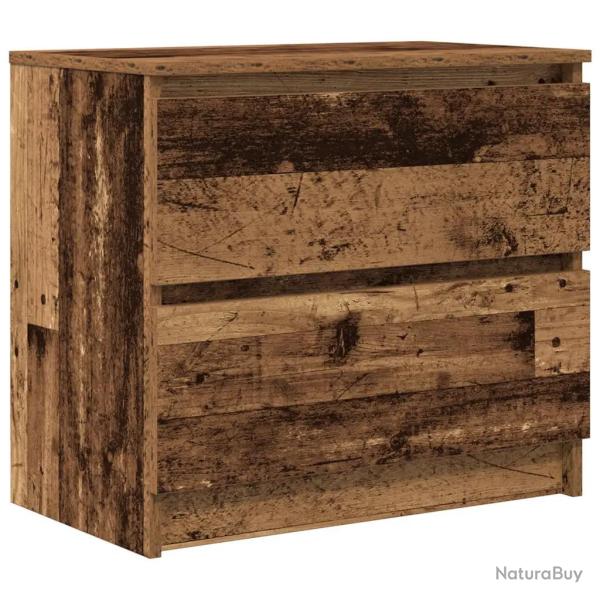 Meuble TV vintage pratique avec rangement 60 x 35 x 54 cm en bois d'ing�nierie vieux bois 02_0051733