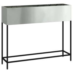 Bac de jardin sur&eacute;lev&eacute; moderne 100 x 26 x 82 cm facile &agrave; nettoyer design contemporain en acier galv