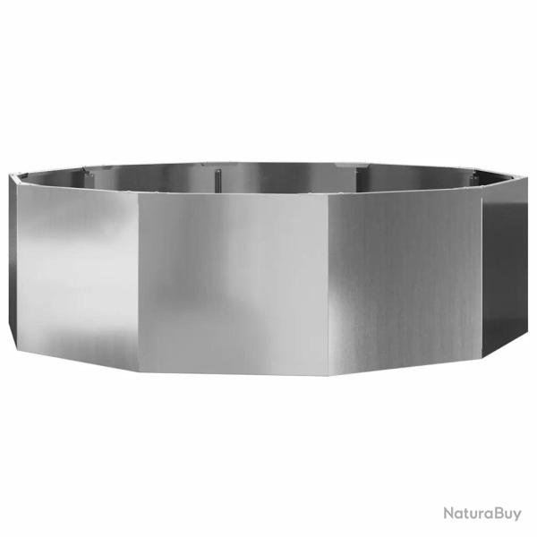 Jardini�re ronde moderne de jardin ext�rieur 120 x 120 x 35 cm facile � d�placer en acier galvanis�