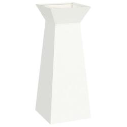 Jardini&egrave;re &agrave; pilier moderne ext&eacute;rieur 40 x 40 x 100 cm style &eacute;l&eacute;gant minimaliste en mat&eacute;riaux blanc