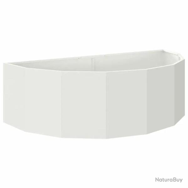 Jardini�re demi-ronde moderne ext�rieur 120 x 60 x 35 cm design chic en acier blanc 02_0052923