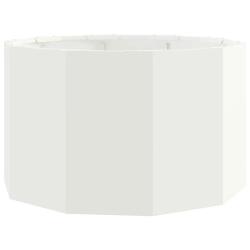 Jardini&egrave;re ronde design moderne ext&eacute;rieur 60 x 60 x 35 cm ambiance chic en acier blanc 02_0052979