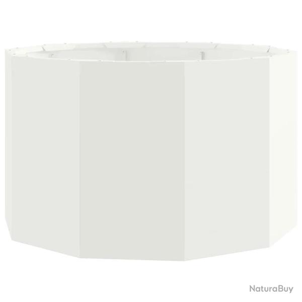 Jardini�re ronde design moderne ext�rieur 60 x 60 x 35 cm ambiance chic en acier blanc 02_0052979