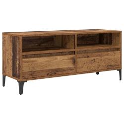 Meuble TV avec tiroir rustique pratique &eacute;tag&egrave;re 100 x 34,5 x 44,5 cm en bois ancien 02_0052739