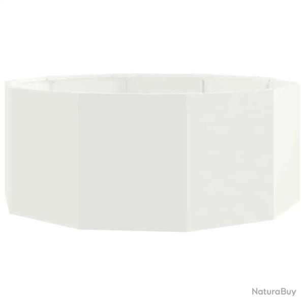 Jardini�re ronde design moderne ext�rieur 90 x 90 x 35 cm avec entretien minimal en acier blanc 02_