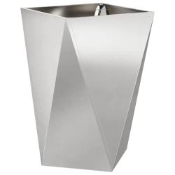 Jardini&egrave;re ext&eacute;rieure ronde moderne 50 x 50 x 75 cm design esth&eacute;tique pratique en acier inoxydable