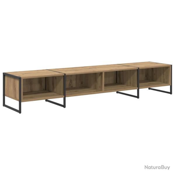 Meuble TV rectangulaire moderne pour salon 170,5 x 36 x 30,5 cm en bois d'ing�nierie ch�ne artisan
